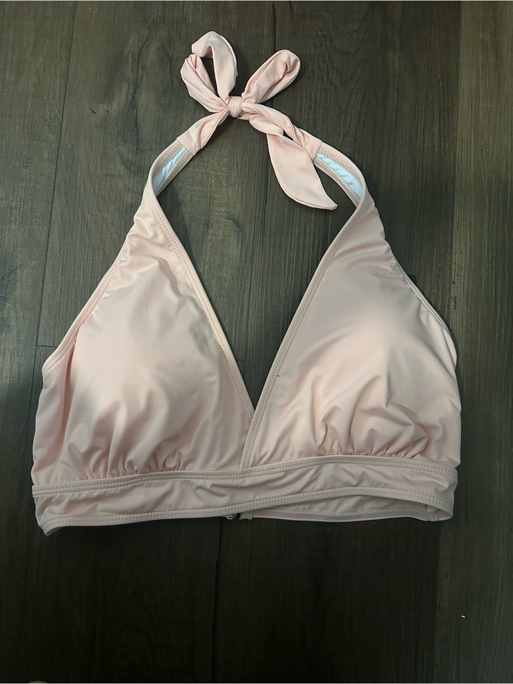 Soft Halter Bikini Top in Pale Pink